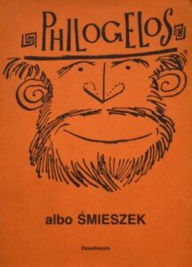 Okładka jednego z polskich wydań "Philogelosa", które ukazało się nakładem wydawnictwa Ossolineum, źródło: lubimyczytac.pl